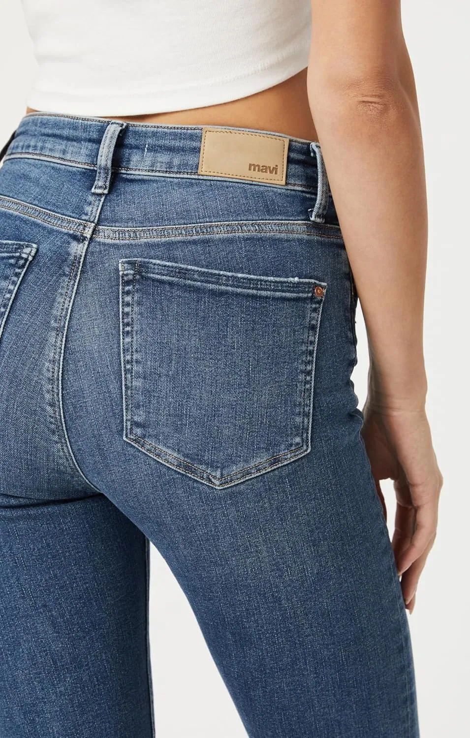 Mavi Women's Anika High Rise Crop Flare Leg Jeans