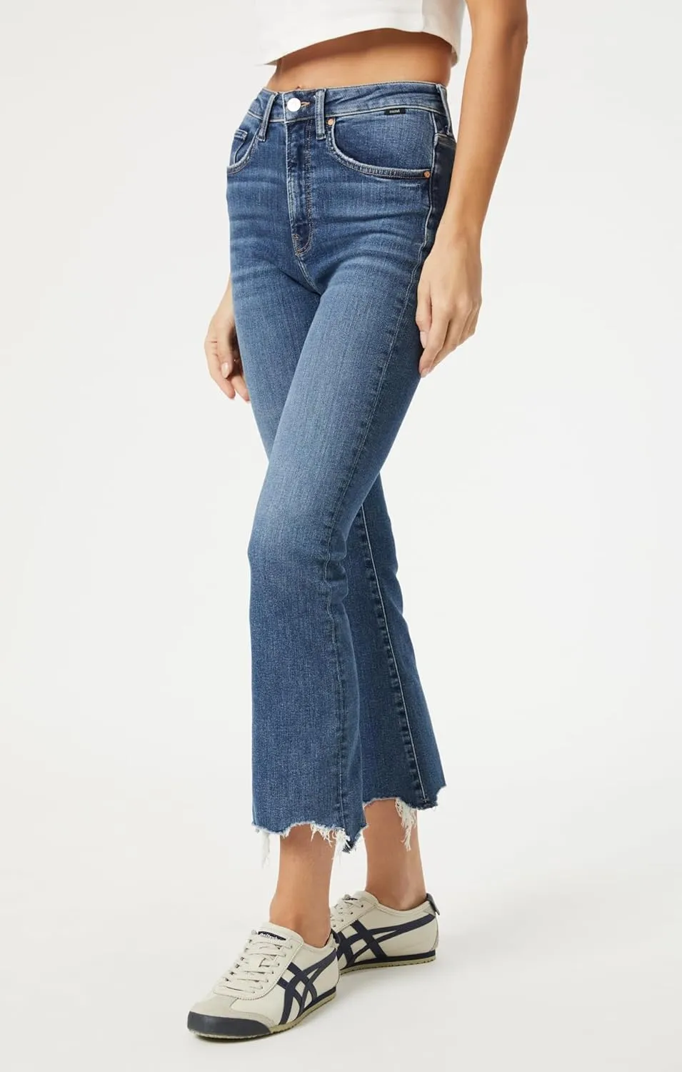 Mavi Women's Anika High Rise Crop Flare Leg Jeans
