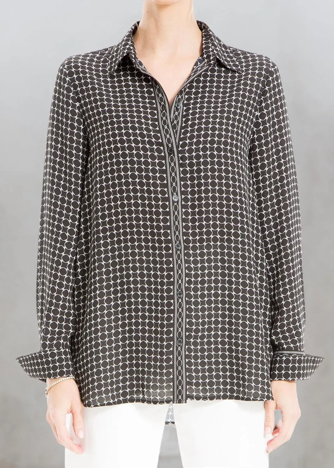 Max Studio Women's Spring 2023 Fashion Everyday Collared Long Sleeve Button Down Shirt