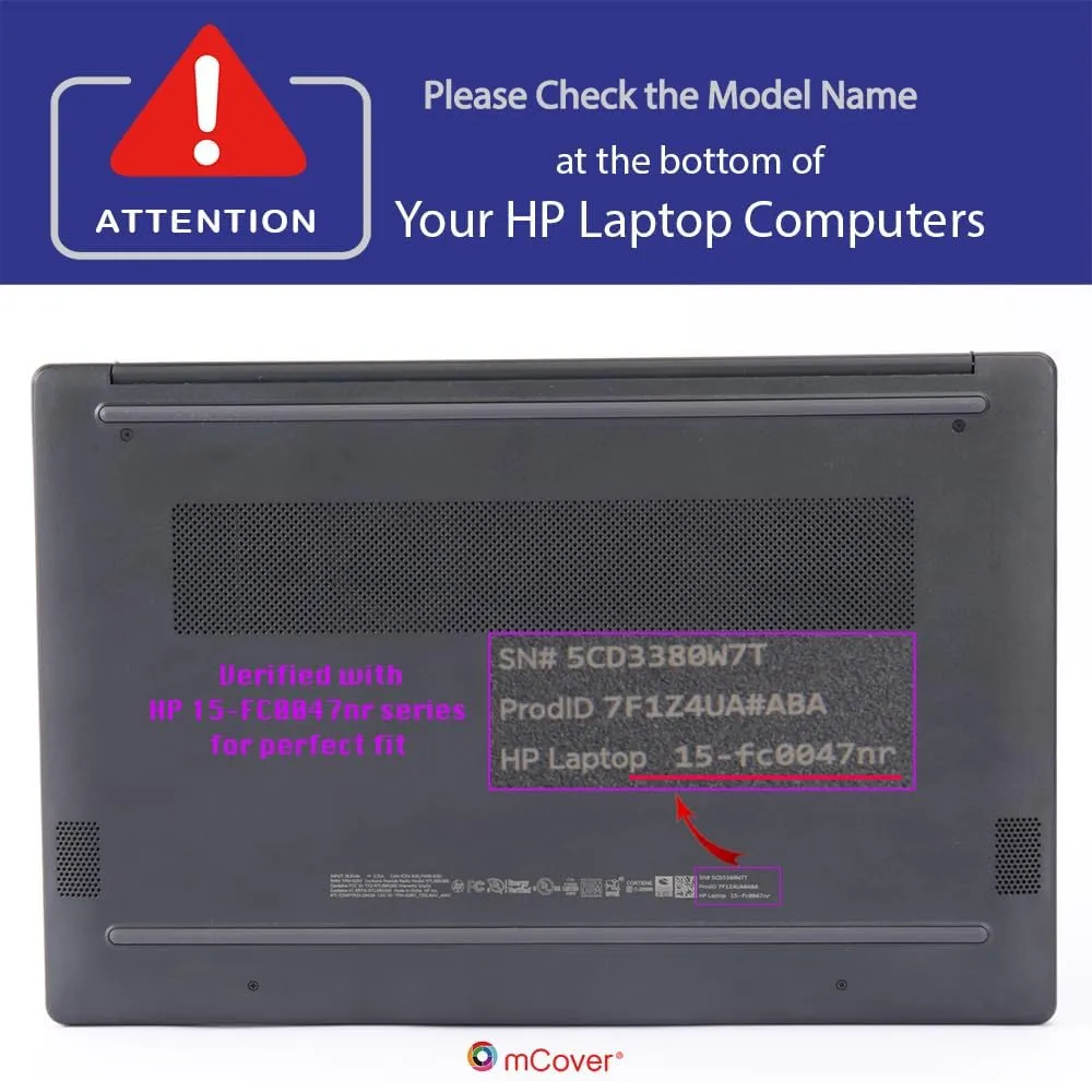 mCover Case Compatible ONLY for 2023-2024 15.6-inch HP Laptop 15-FCxxxx / 15-FDxxxx Series Windows Notebook PC (NOT Fitting Any Other HP Laptop Models) - Purple