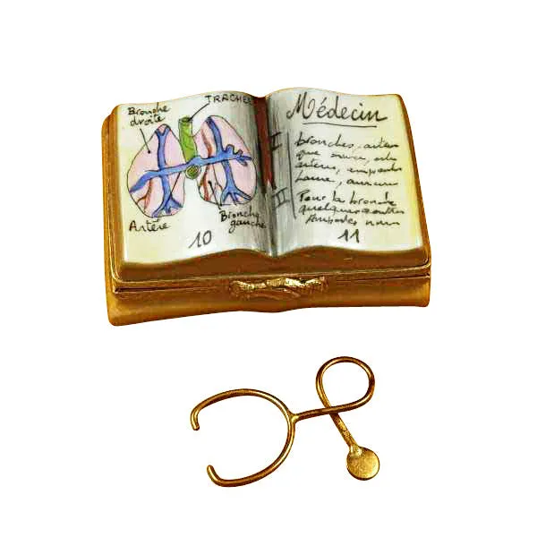 Medicine Book Limoges Porcelain Box