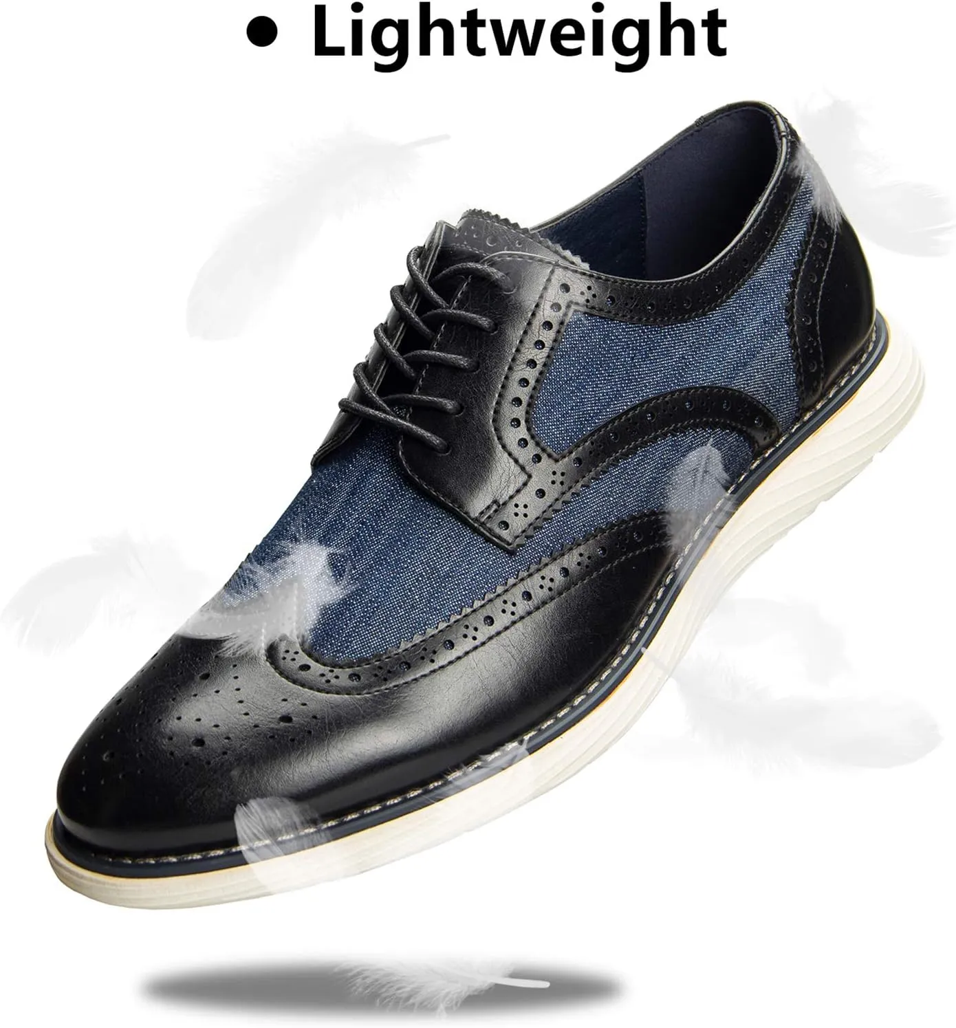 Meijiana Men's Oxford Shoes - Blue - Casual Dress Shoes