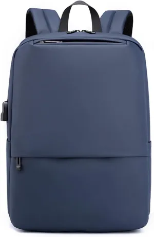 Men Business Backpack with USB Charging Port Women Daypacks College Bag Backpack Bag Men Daypacks College Travel Essentials Rucksack Blue
