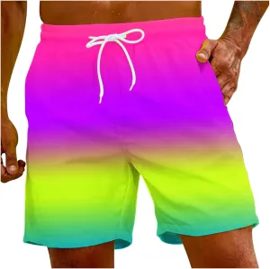 Men Casual Summer Shorts Short Loose Tether Pocket Board Casual Pant Short Beach Fashion Khaki Summer Shorts for Men