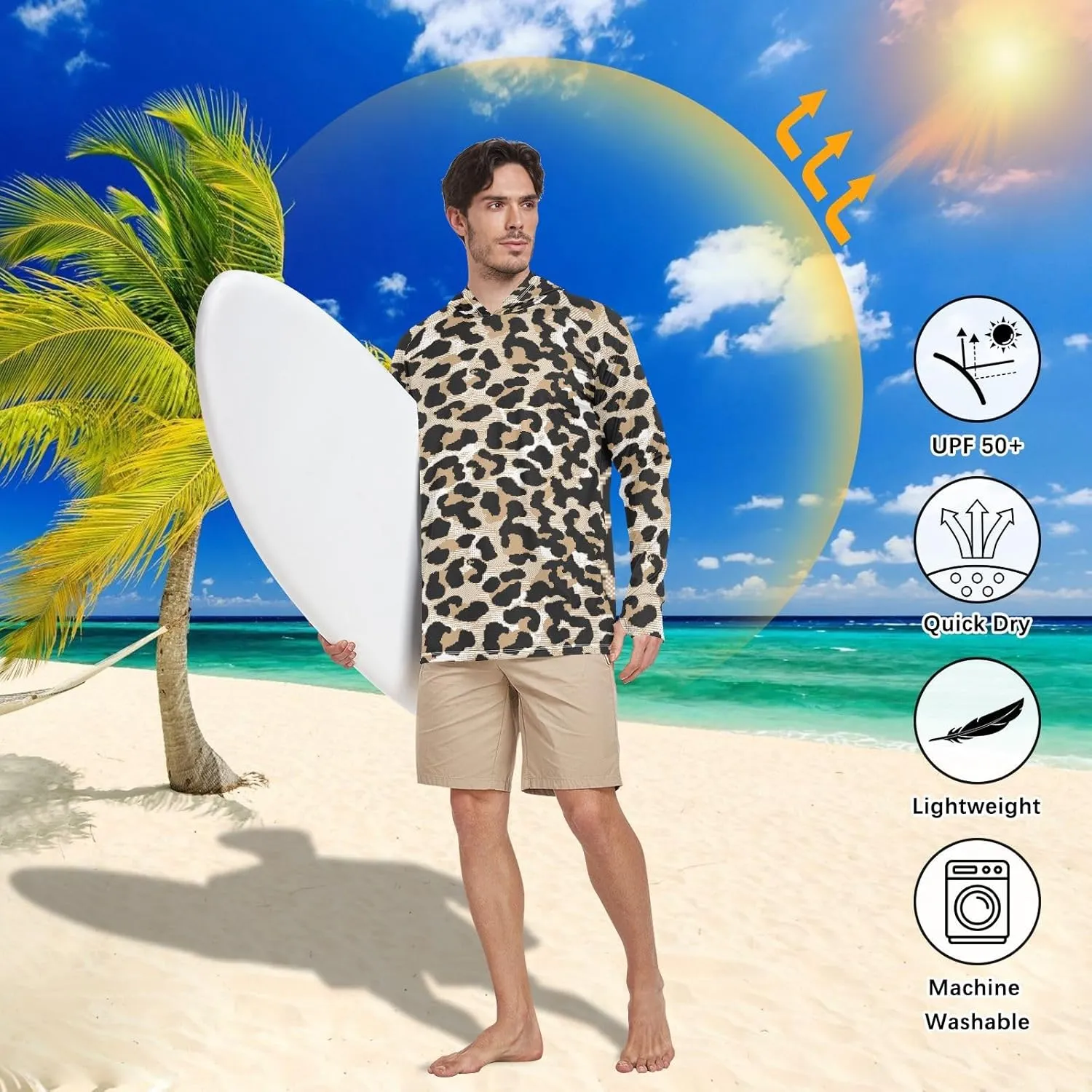 Men Sunscreen Hoodie Cool Sun Protection Sunscreen Hoodie (S-XXL)