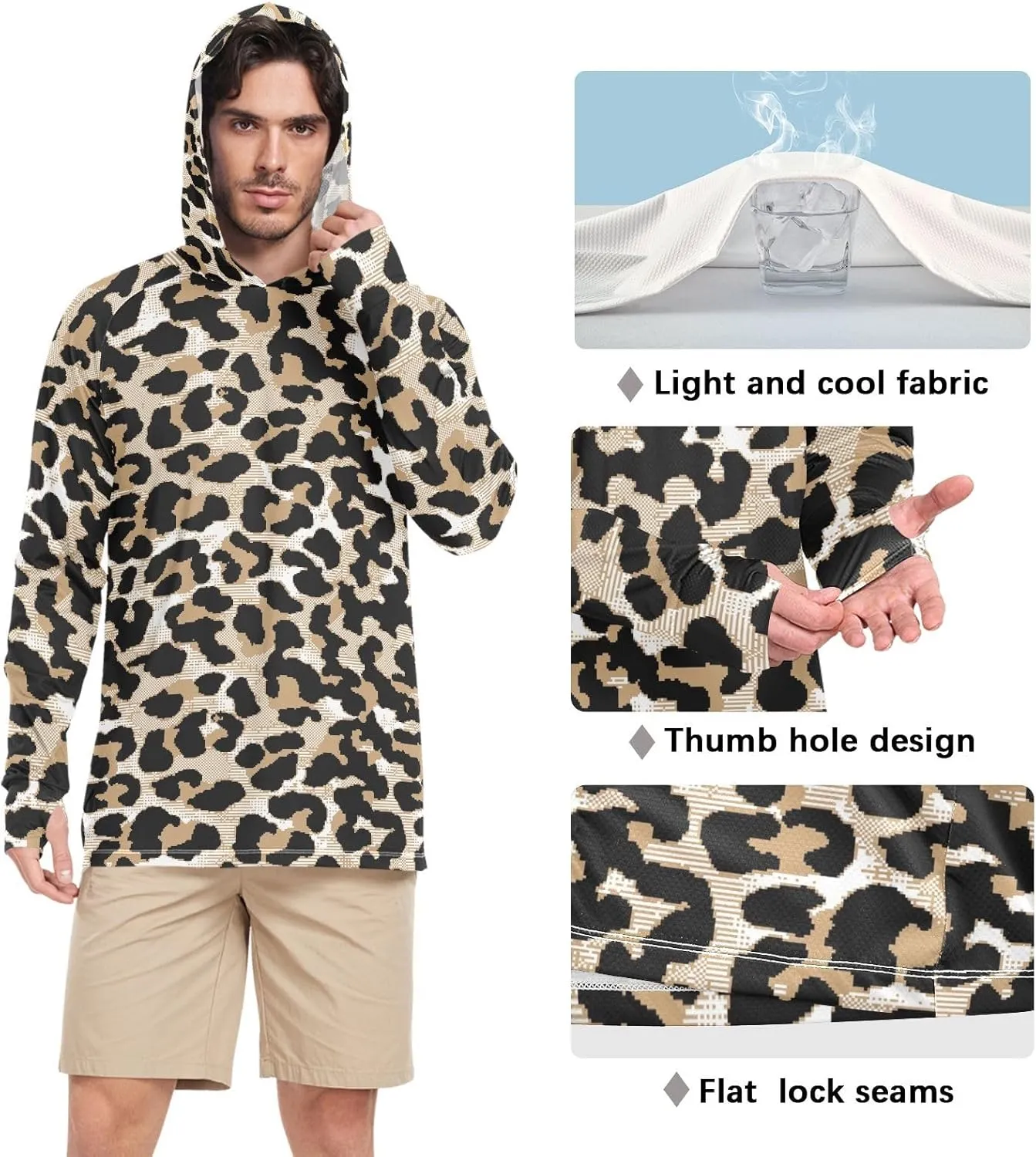 Men Sunscreen Hoodie Cool Sun Protection Sunscreen Hoodie (S-XXL)