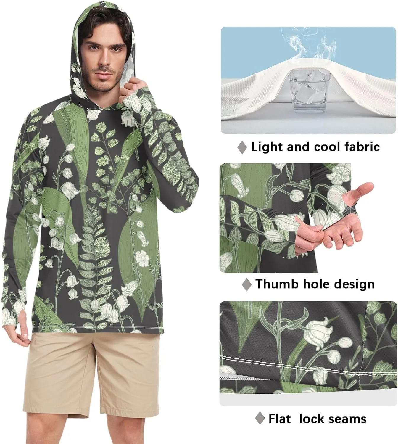 Men Sunscreen Hoodie Cool Sun Protection Sunscreen Hoodie (S-XXL)