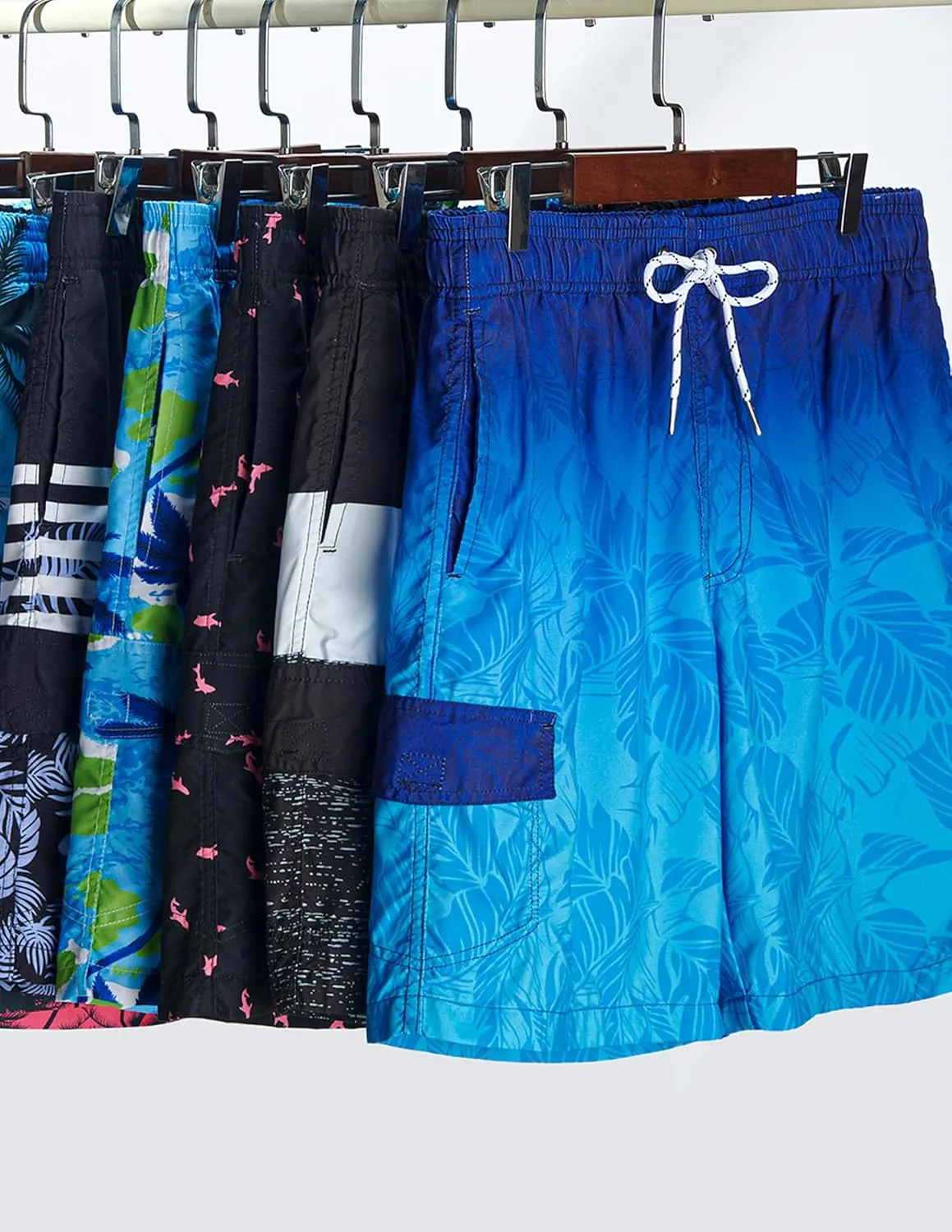 Men's 9" Quick Dry Swim Trunks with Mesh Lining and Cargo Pockets, Beach Shorts Bathing Suits