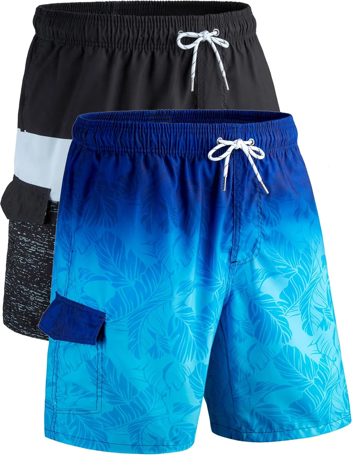 Men's 9" Quick Dry Swim Trunks with Mesh Lining and Cargo Pockets, Beach Shorts Bathing Suits