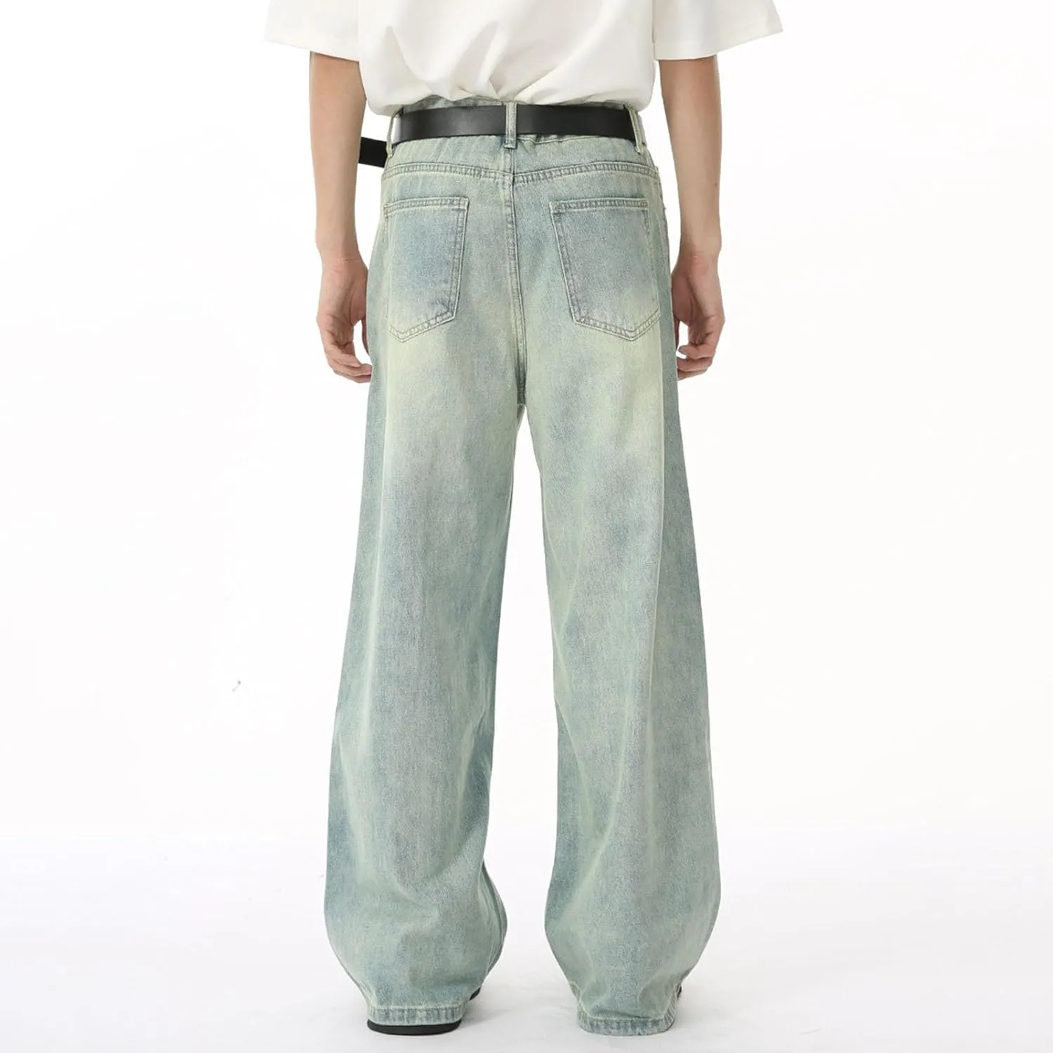 Men's Baggy Jeans Y2k Boyfriend Ripped Jeans Wide Leg Hip Hop Denim Pants Grunge Summer Baggy Cargo Pants