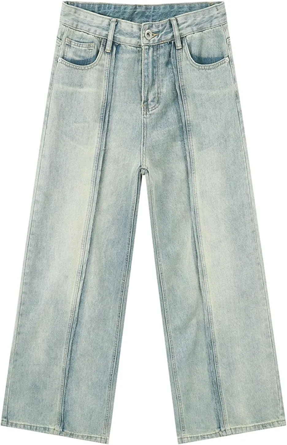 Men's Baggy Jeans Y2k Boyfriend Ripped Jeans Wide Leg Hip Hop Denim Pants Grunge Summer Baggy Cargo Pants