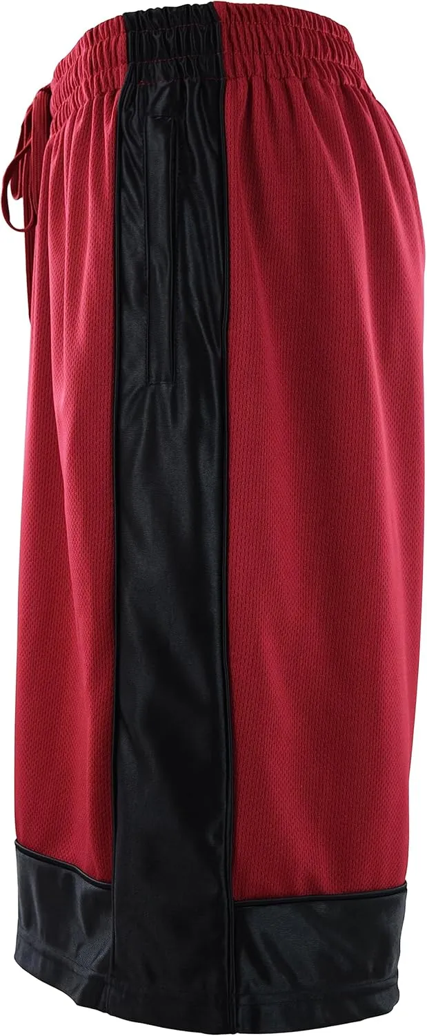 Mens Basketball Training Shorts with 3 Zippered Pockets