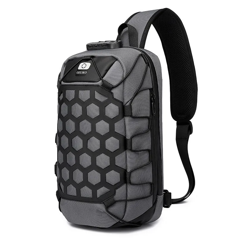 Men's Black Fashion Waterproof Oxford Cloth Men's Chest Bags