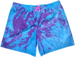 Men's Color Changing Swim Trunks, Temperature Reactive, Quick Dry Boardshorts with Mesh Lining, 5 Inch Inseam