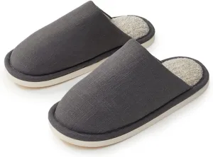 Men's Cotton and Linen Breathable Cotton Slippers Japanese-style Soft-soled Indoor Home Deodorant and Warm Winter
