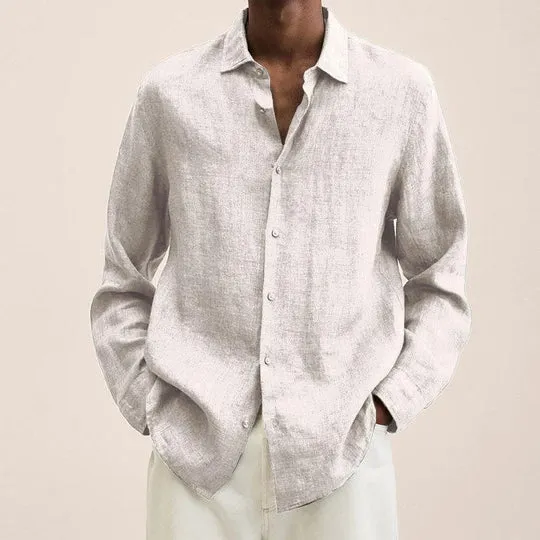 Men's Elegant Linen Shirt with Versatile Design for All Occasions