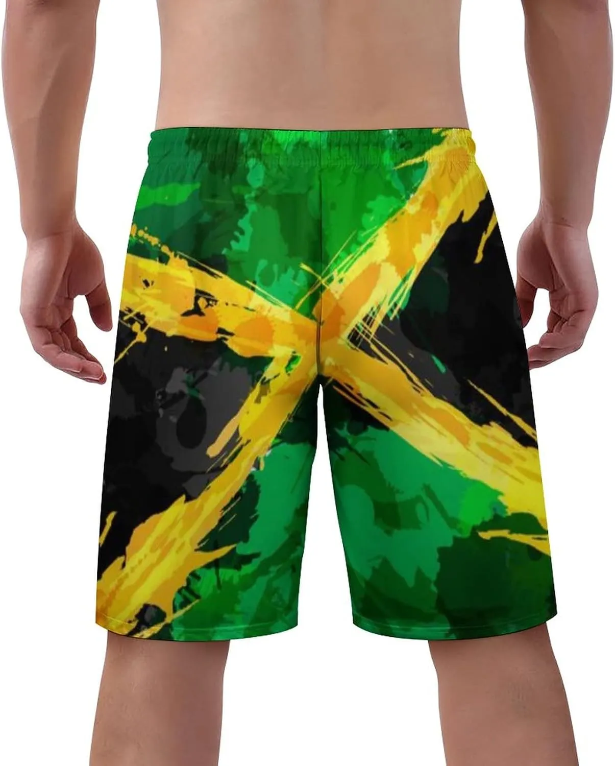 Mens Flag Swim Trunks Quick Dry Swim Beach Shorts with Mesh Lining XS-3XL
