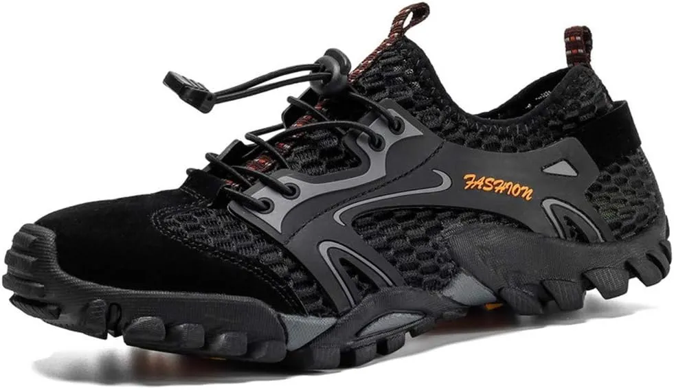 Men's Hiking Shoes Breathable Ultra-Slip Running Barefoot Trekking Mesh Quick Dry Lightweight Outdoor Training Sneakers