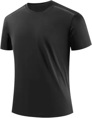 Mens Ice Silk Shirts Summer Lightweight Quick Dry Crewneck Short Sleeve Tees Blouse Casual Moisture Wicking Gym Tops