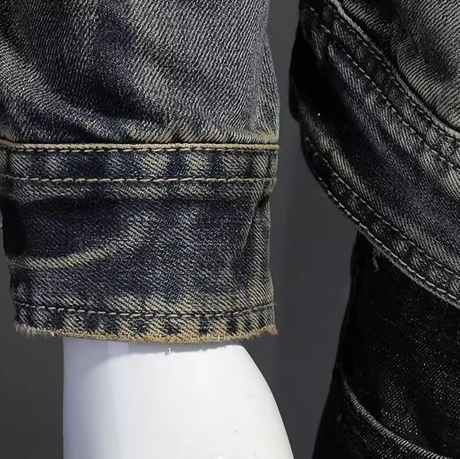 Mens Jackets Turtle Neck Denim Jackets Outerwear for Man Long Sleeve Work Western Winter Fall Jackets 2025