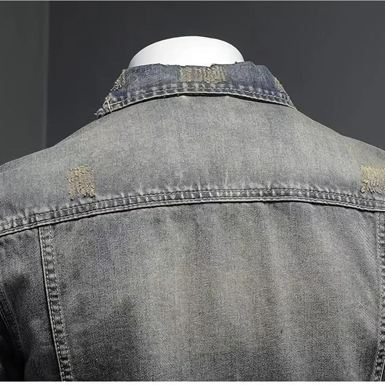 Mens Jackets Turtle Neck Denim Jackets Outerwear for Man Long Sleeve Work Western Winter Fall Jackets 2025