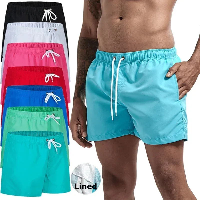 Men's Quick Dry Swim Trunks with Mesh Lining