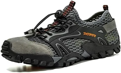 Mens Quick Dry Water Shoes, Mesh Hiking Trekking Outdoor Aqua Footwear, Camping, River Creek, Rainforest Hike,Beach