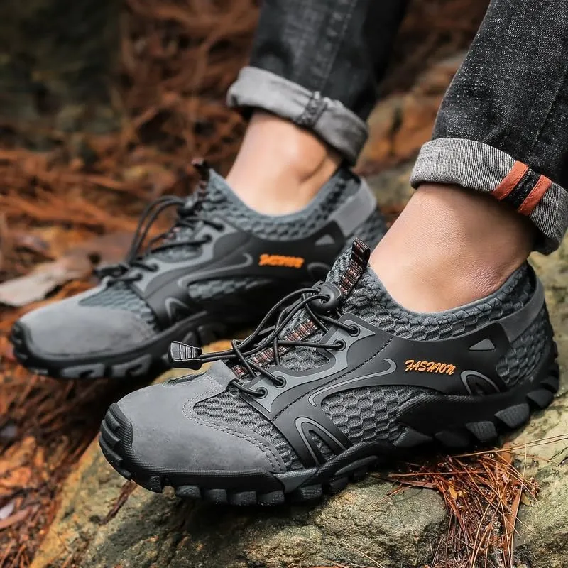 Mens Quick Dry Water Shoes, Mesh Hiking Trekking Outdoor Aqua Footwear, Camping, River Creek, Rainforest Hike,Beach