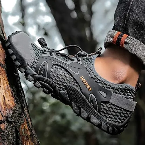 Mens Quick Dry Water Shoes, Mesh Hiking Trekking Outdoor Aqua Footwear, Camping, River Creek, Rainforest Hike,Beach