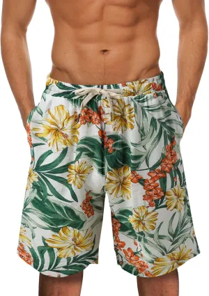 Men's Swim Trunks Quick Dry Bathing Suit Short Fashion Tether Pocket Board Short Pant Swimwear Bathing Suits Funny