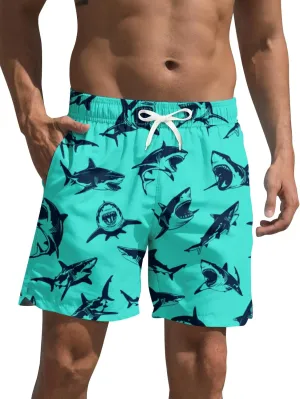 Mens Swim Trunks Quick Dry Beach Shorts Summer Boardshorts with Mesh Lining