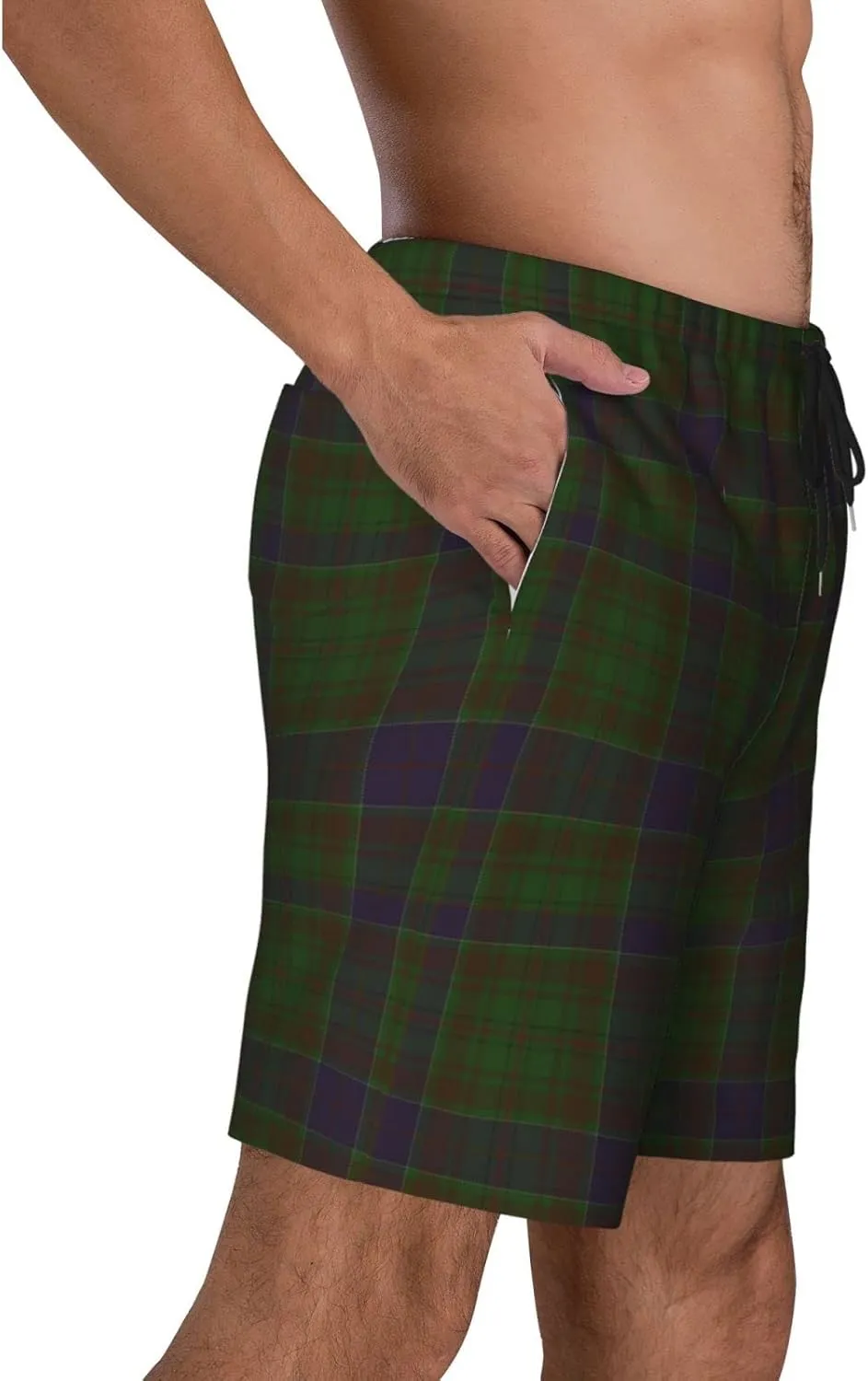 Men's Swim Trunks, Quick Dry Beach Shorts Summer Cool Beach Shorts with Mesh Lining