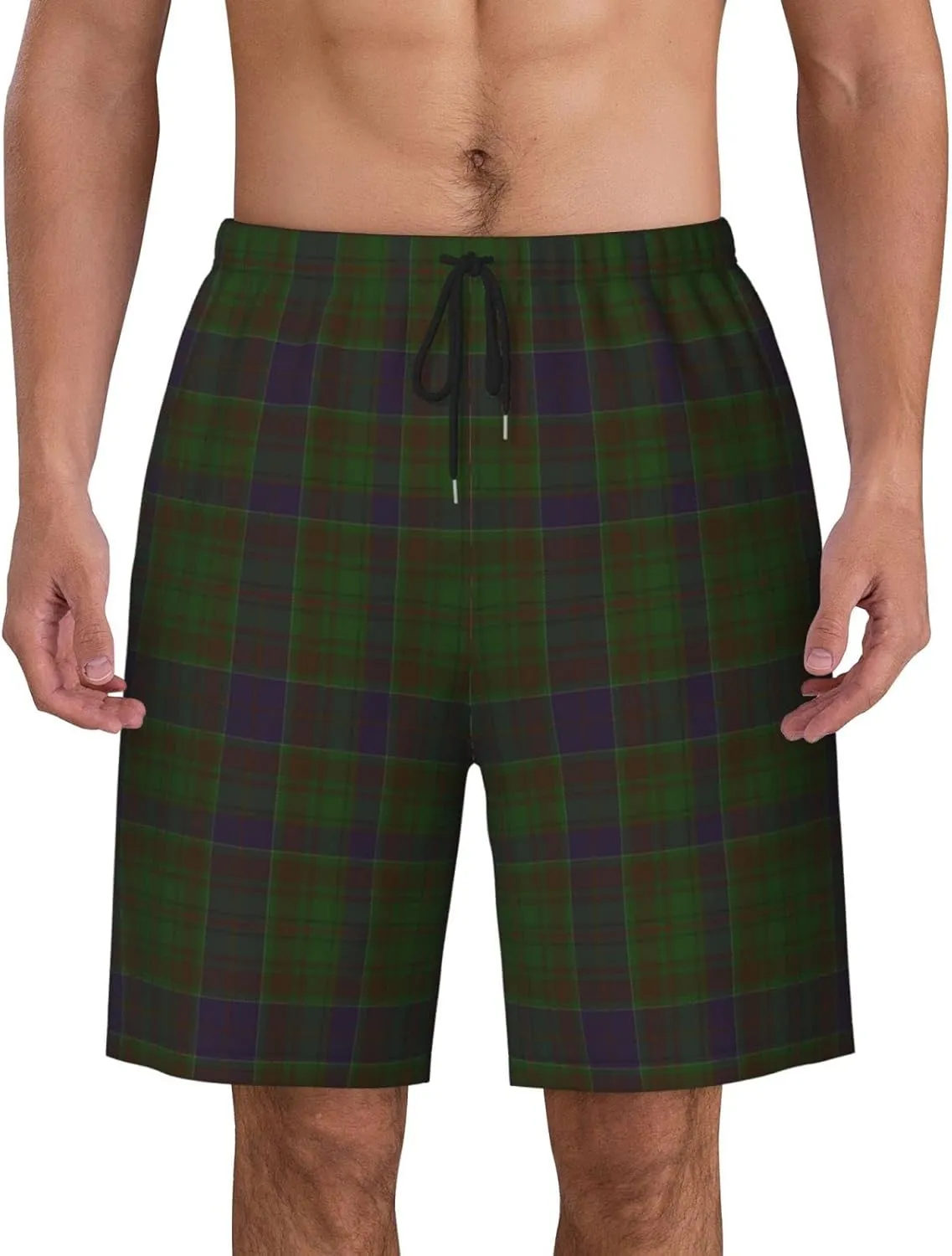 Men's Swim Trunks, Quick Dry Beach Shorts Summer Cool Beach Shorts with Mesh Lining