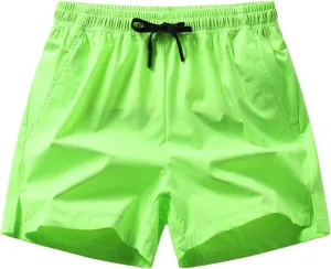 Men's Swim Trunks Quick Dry Beach Vacation Shorts Board Swimming Casual Cruise Swimwear Bathing Suit with Pocket