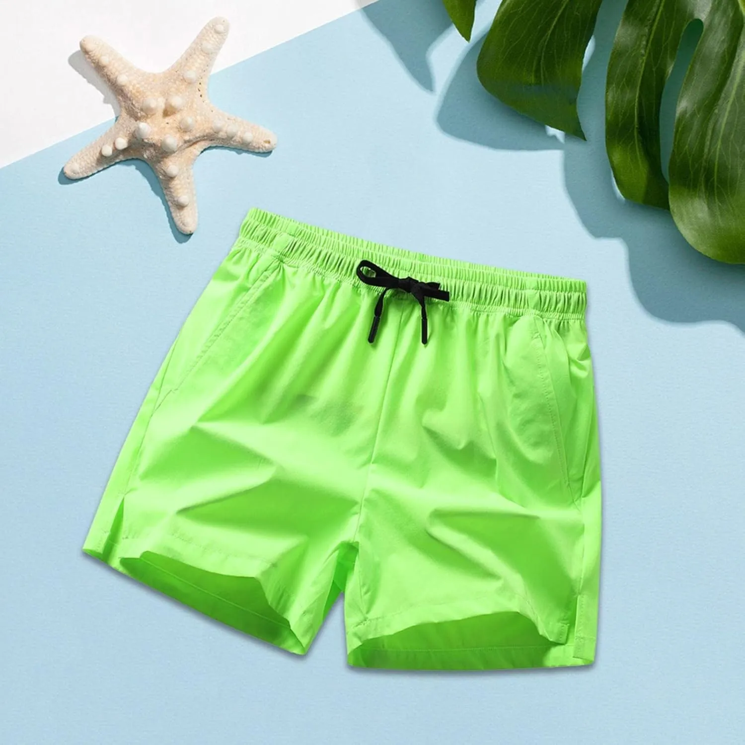 Men's Swim Trunks Quick Dry Beach Vacation Shorts Board Swimming Casual Cruise Swimwear Bathing Suit with Pocket