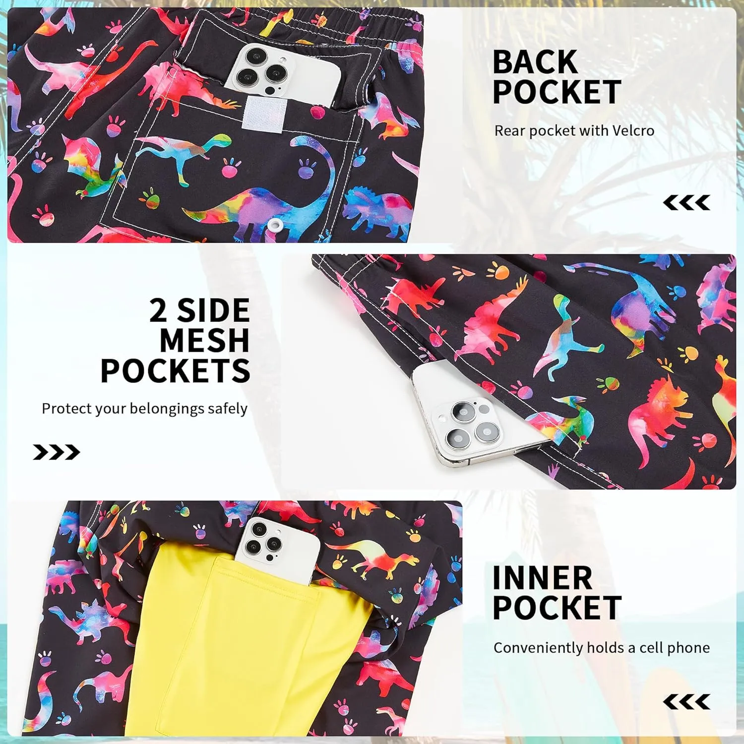 Mens Swim Trunks Quick Dry Board Shorts Bathing Suit for Men Beach Swimwear Breathable Surf Beach Shorts Swimwear