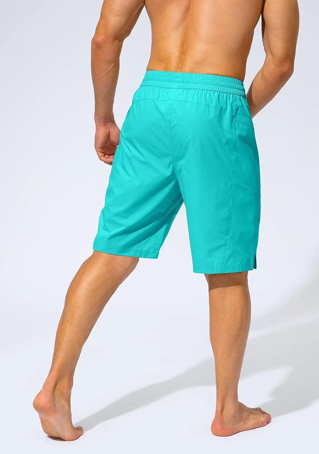 Men's Swim Trunks Quick Dry Board Shorts with Zipper Pockets Beach Shorts Bathing Suits for Men - No Mesh Liner