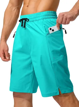 Men's Swim Trunks Quick Dry Board Shorts with Zipper Pockets Beach Shorts Bathing Suits for Men - No Mesh Liner
