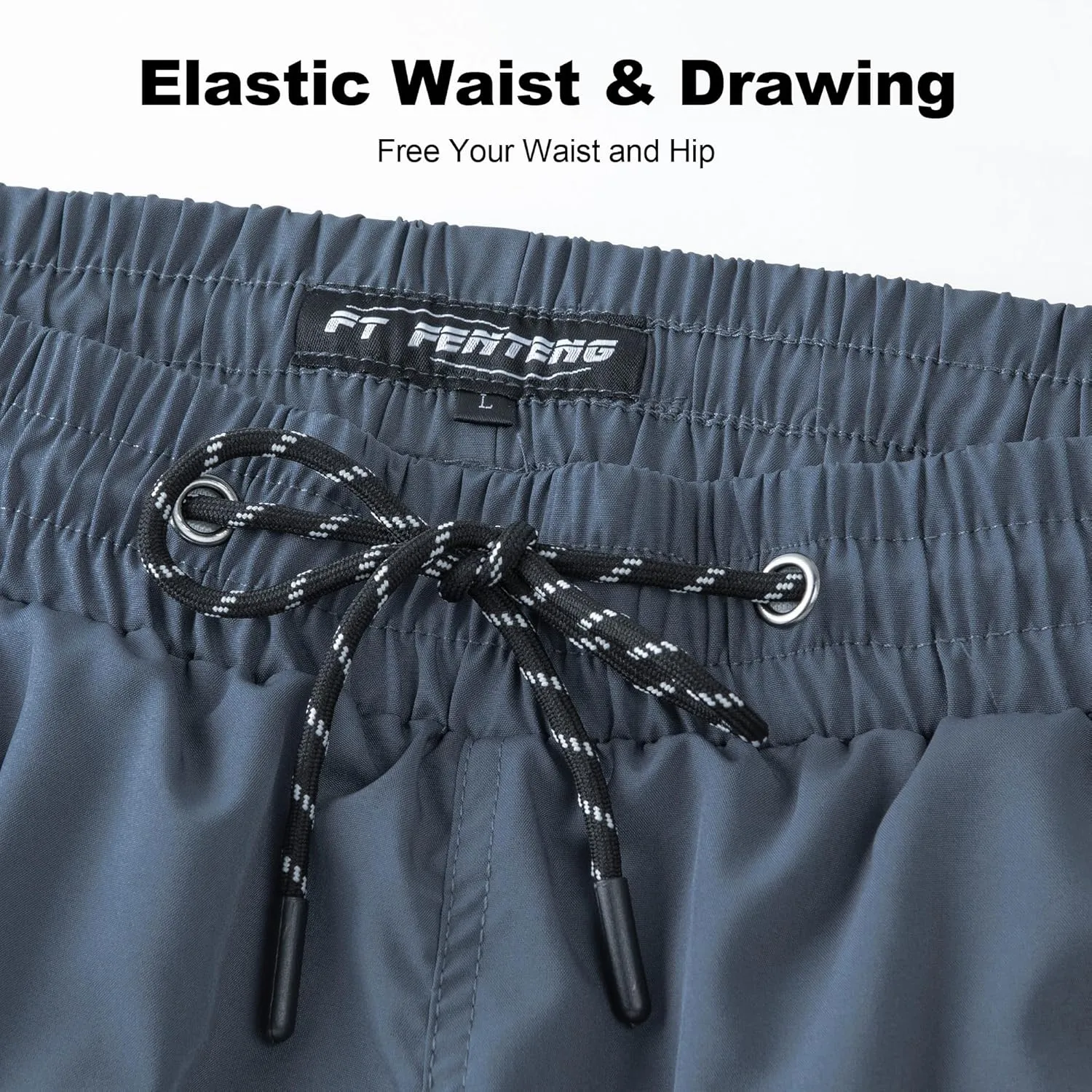 Men's Swim Trunks Quick Dry Board Shorts with Zipper Pockets Beach Shorts Bathing Suits for Men - No Mesh Liner