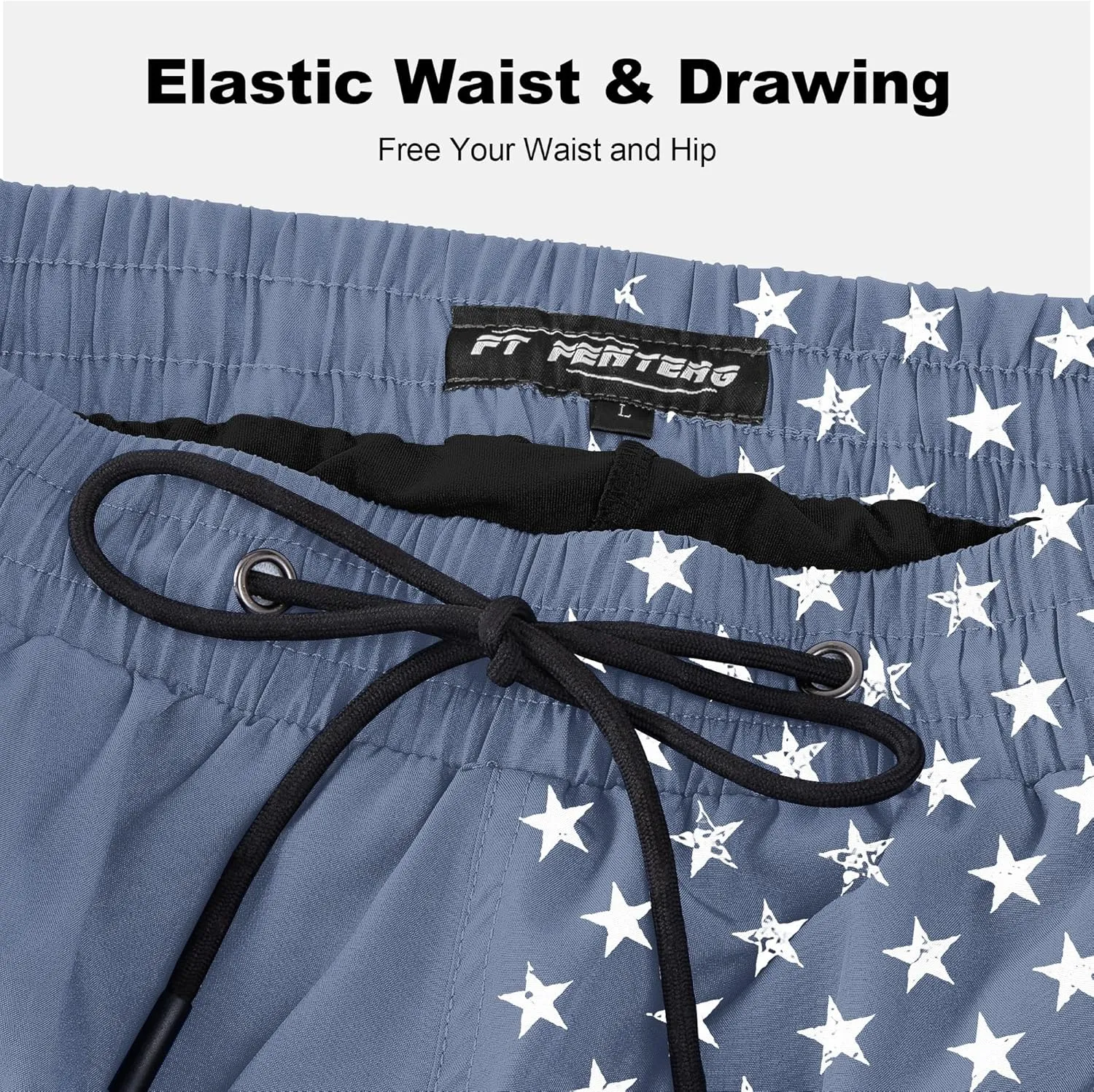 Mens Swim Trunks with Compression Liner 9" Stretch Board Shorts 2 in 1 Quick Dry Swimwear Bathing Suits
