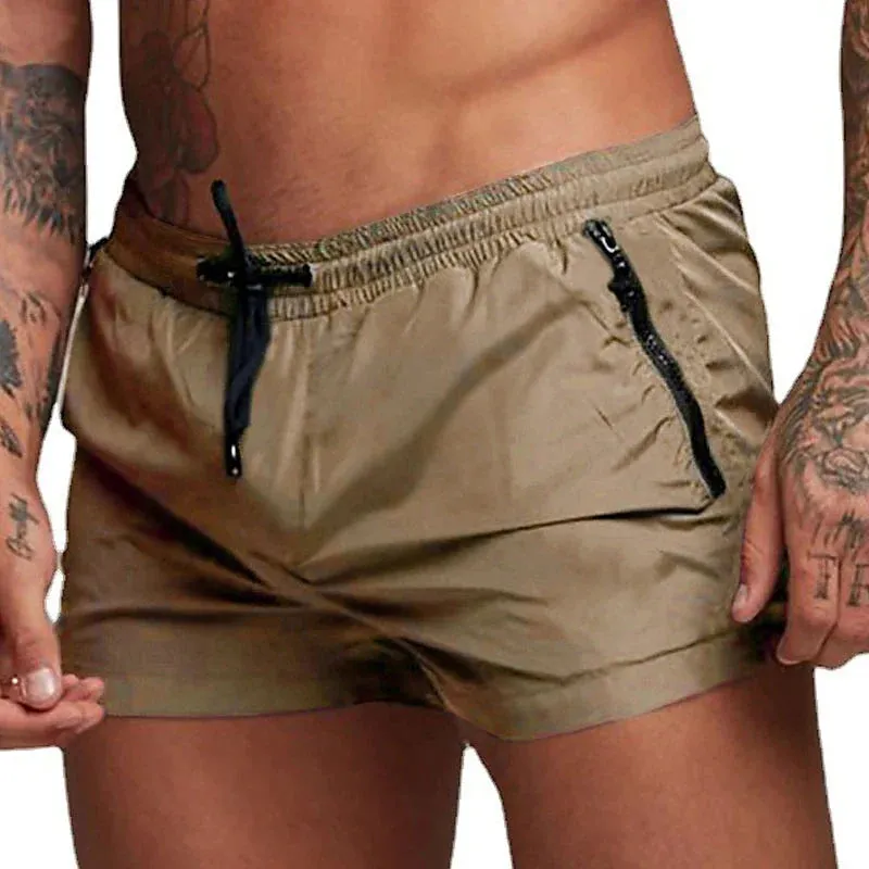 Mens Swim Trunks with Zipper Pockets Mesh Liner