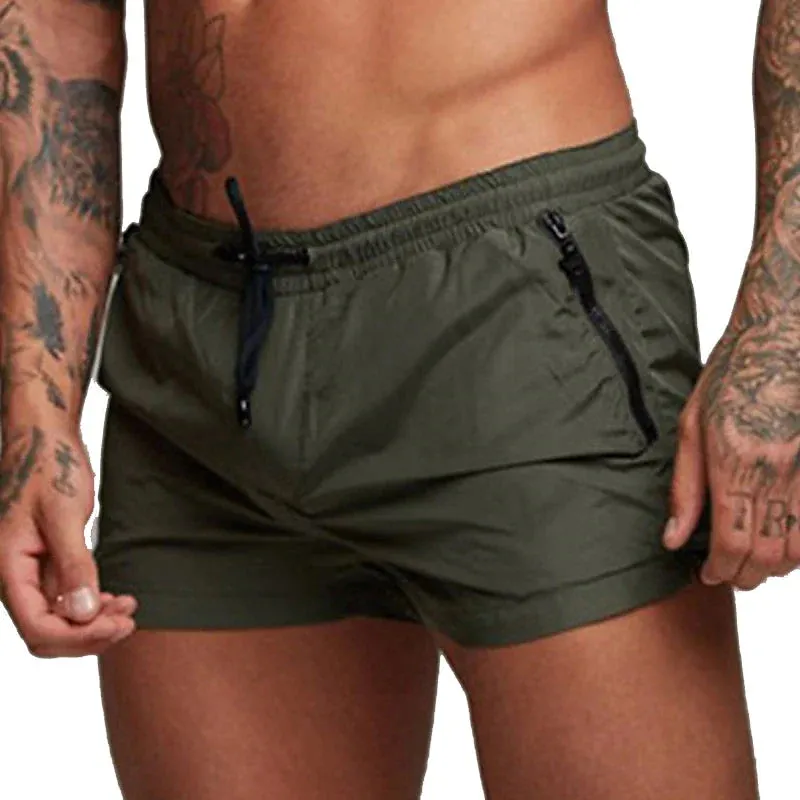 Mens Swim Trunks with Zipper Pockets Mesh Liner