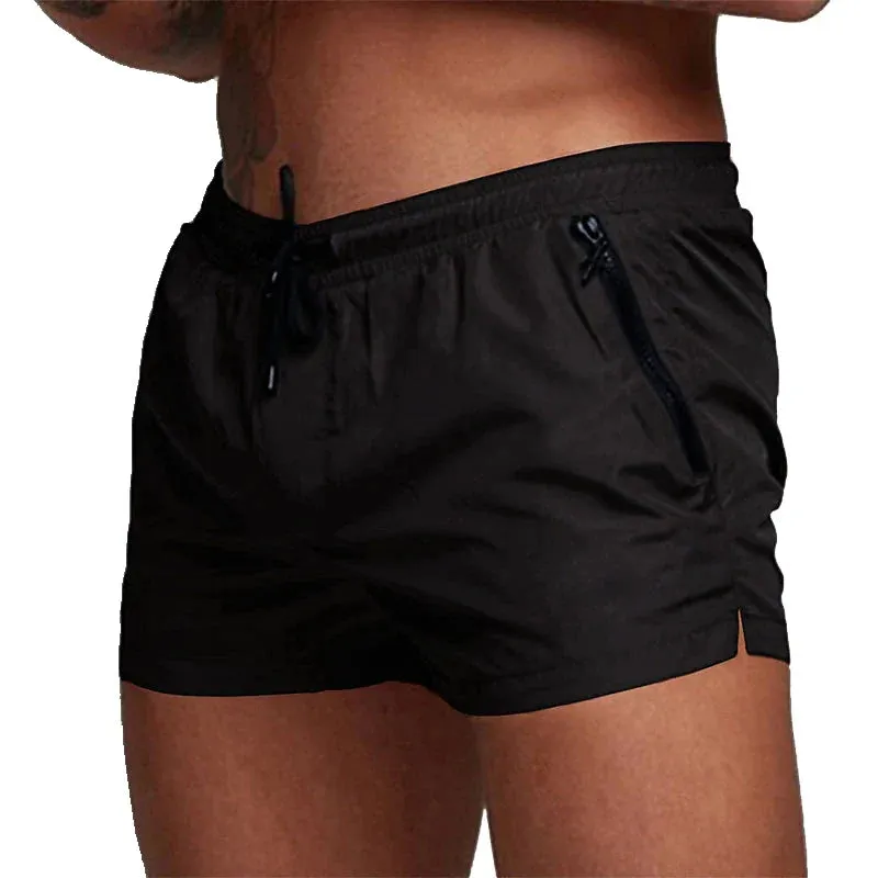 Mens Swim Trunks with Zipper Pockets Mesh Liner