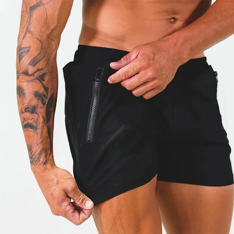 Mens Swim Trunks with Zipper Pockets Mesh Liner
