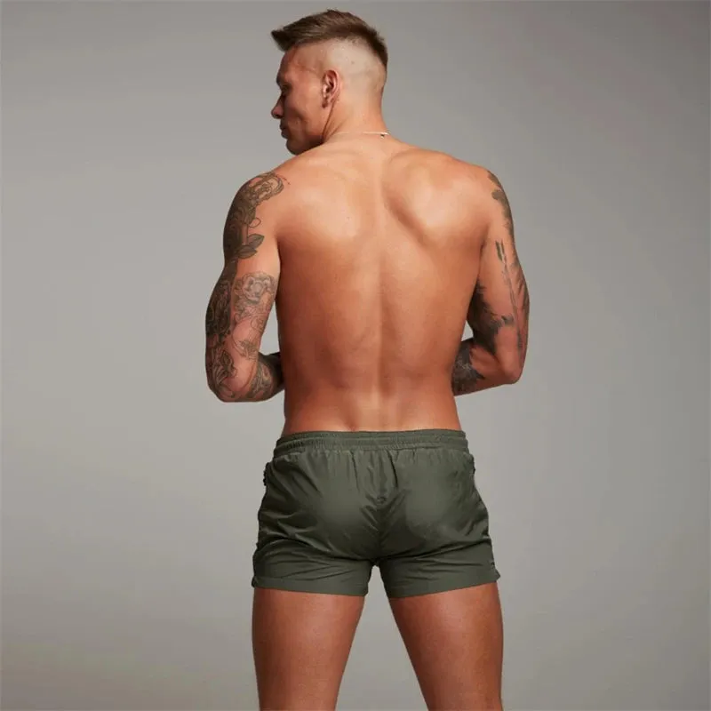 Mens Swim Trunks with Zipper Pockets Mesh Liner