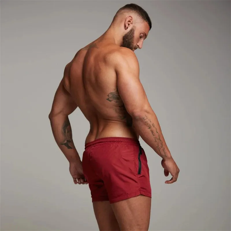 Mens Swim Trunks with Zipper Pockets Mesh Liner