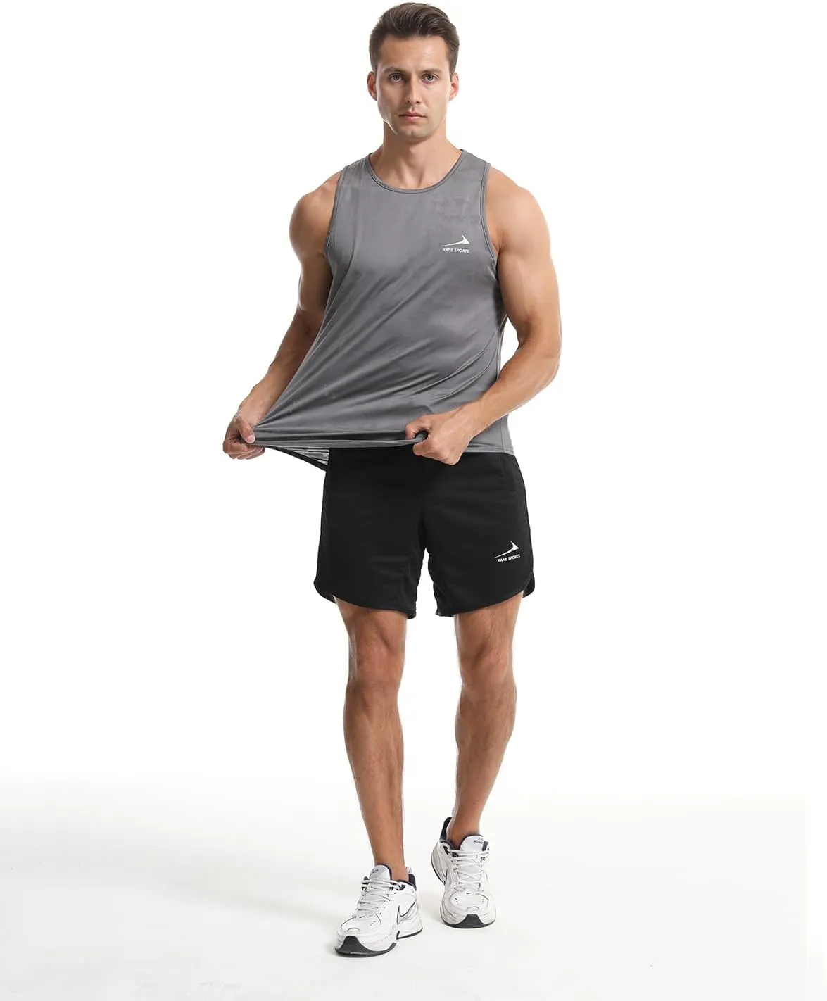 Men's Tank Tops Quick Dry Workout Top Mesh Running Sleeveless Shirts for Bodybuilding Gym Fitness Training