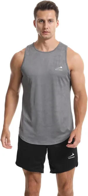 Men's Tank Tops Quick Dry Workout Top Mesh Running Sleeveless Shirts for Bodybuilding Gym Fitness Training