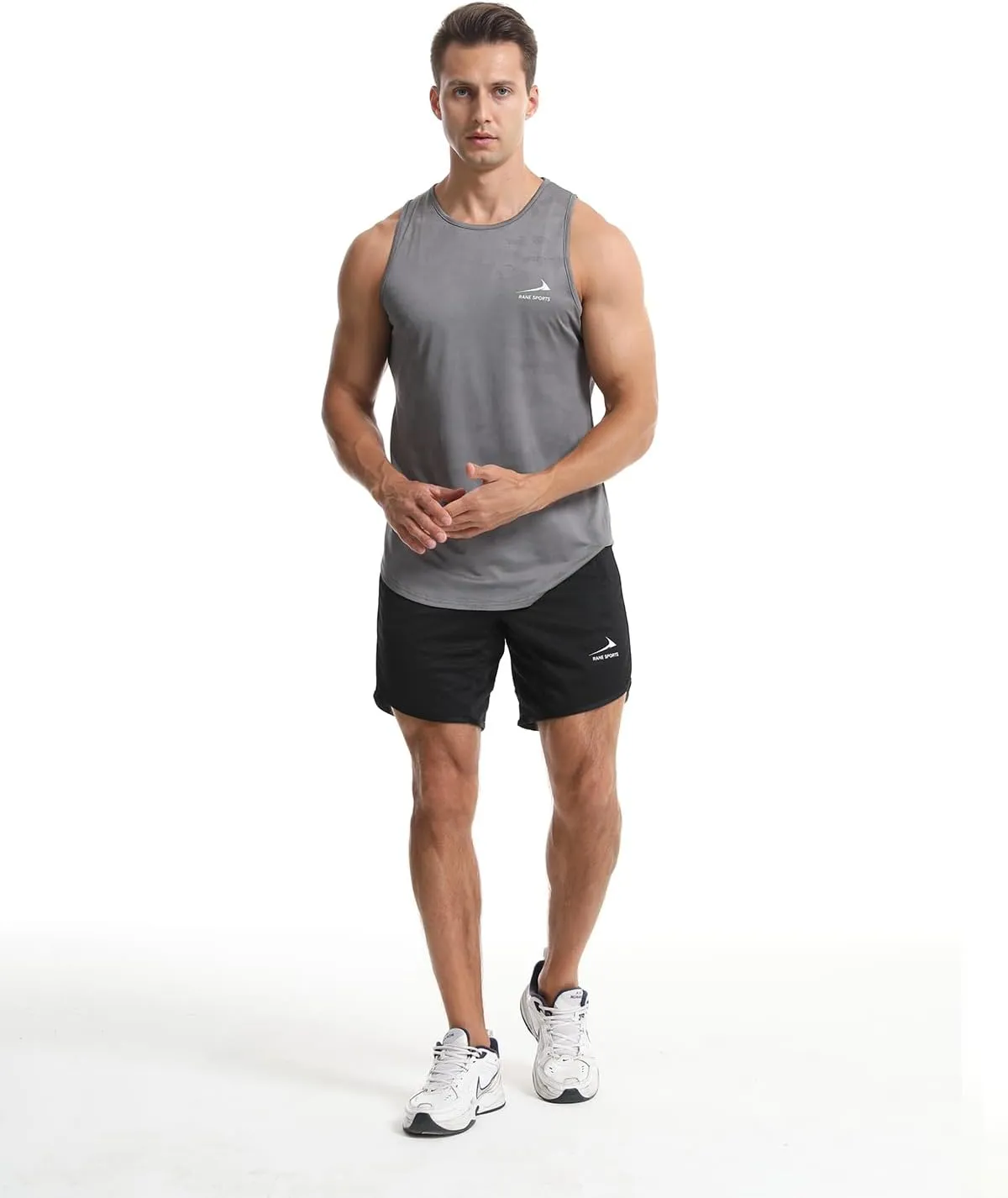 Men's Tank Tops Quick Dry Workout Top Mesh Running Sleeveless Shirts for Bodybuilding Gym Fitness Training