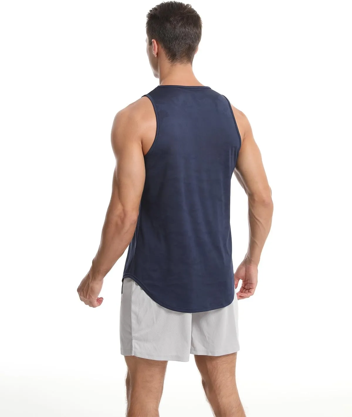 Men's Tank Tops Quick Dry Workout Top Mesh Running Sleeveless Shirts for Bodybuilding Gym Fitness Training